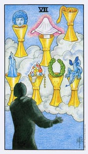 Significado da carta 7 de Copas no Tarot