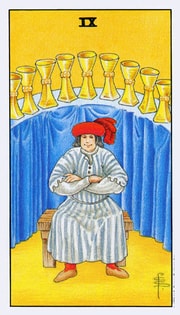 Significado da carta 9 de Copas no Tarot