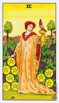 Significado do 9 de Ouros nos jogos de Tarot