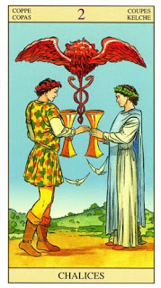 Significado da carta 2 de Copas no Tarot